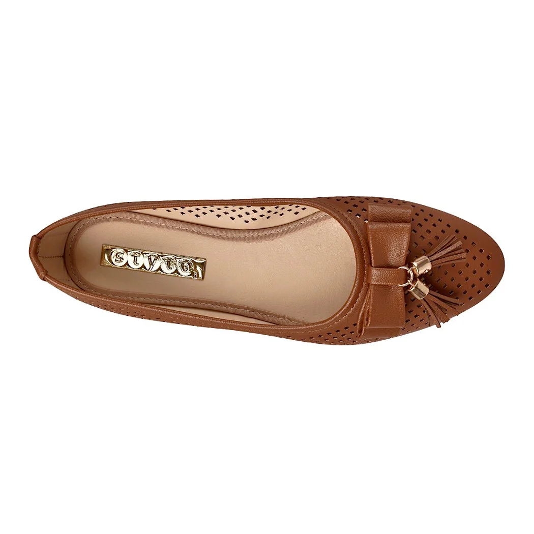 ZAPATOS CASUALES PARA DAMA STYLO 2055 CAFÉ - Image 4