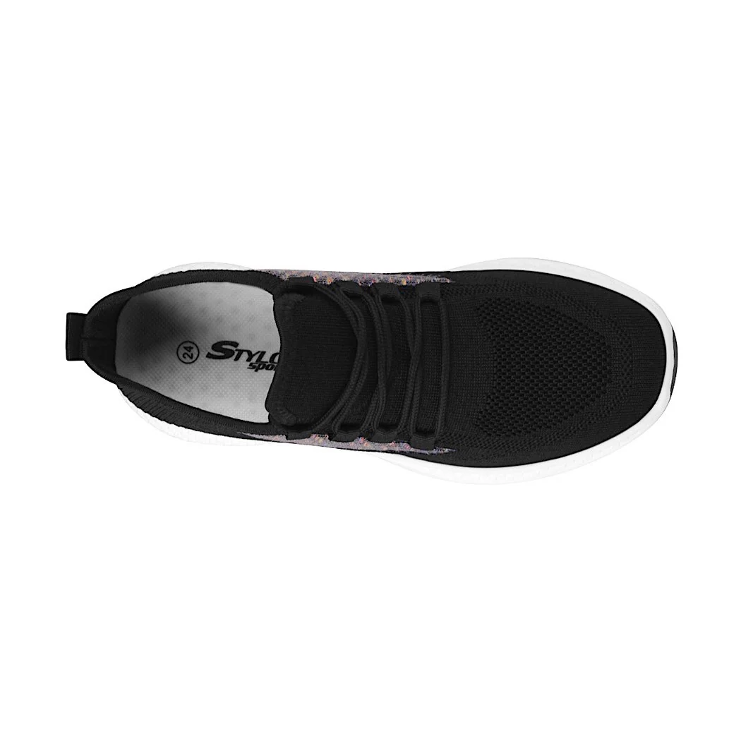 TENIS CASUALES DAMA STYLO 662201 TEXTIL NEGRO - Image 4